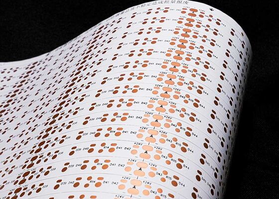 কেনা LED স্ট্রিপ কাস্টমাইজেশনের জন্য ডাবল সাইডেড হোয়াইট ফিল্ম 24V নমনীয় সার্কিট বোর্ড FPCB online manufacture