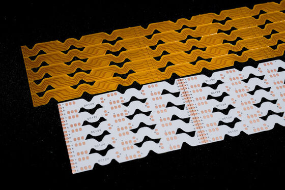 কেনা অগ্নি সুরক্ষা স্তর V0 এবং কাস্টমাইজযোগ্য নমনীয় মুদ্রিত সার্কিট বোর্ড সহ ডাবল লেয়ার LED স্ট্রিপ FPC online manufacture