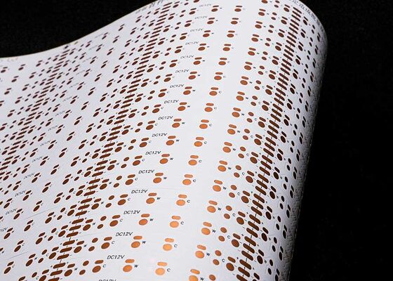 ডাবল-সাইডেড হোয়াইট ফিল্ম এবং OSP/ইমারসন গোল্ড সারফেস ট্রিটমেন্ট সহ কাস্টম ফ্লেক্সিবল LED স্ট্রিপ সার্কিট বোর্ড